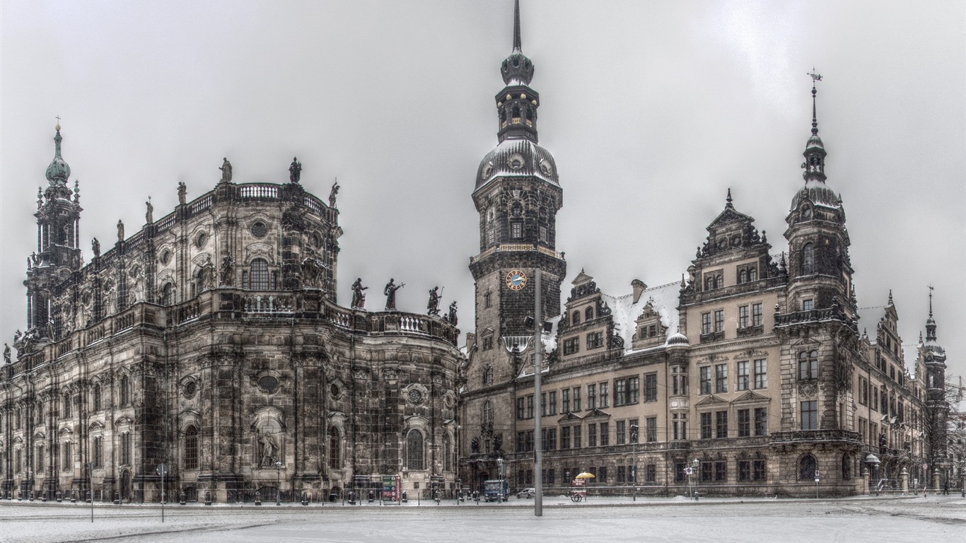 Allemagne Dresde paysage urbain fonds d'écran HD #10 - 1366x768