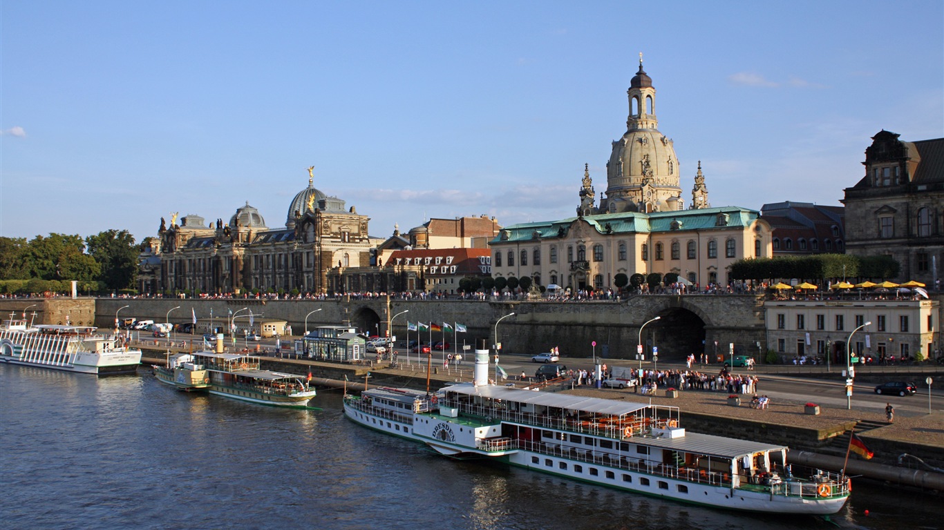 Allemagne Dresde paysage urbain fonds d'écran HD #14 - 1366x768