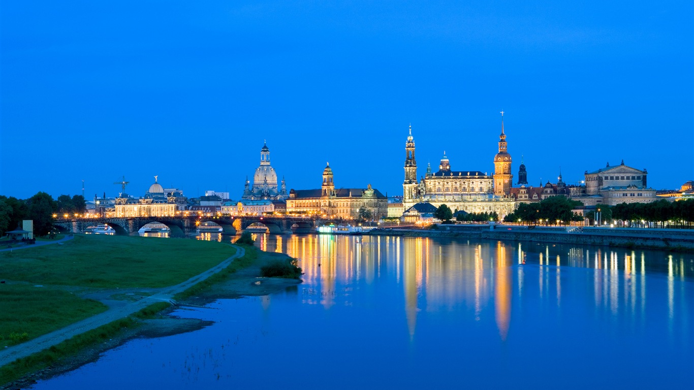 Allemagne Dresde paysage urbain fonds d'écran HD #16 - 1366x768