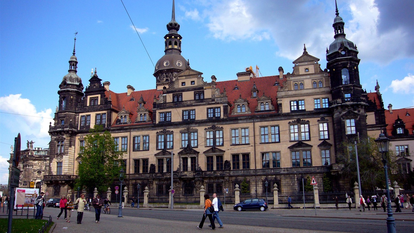 Allemagne Dresde paysage urbain fonds d'écran HD #18 - 1366x768