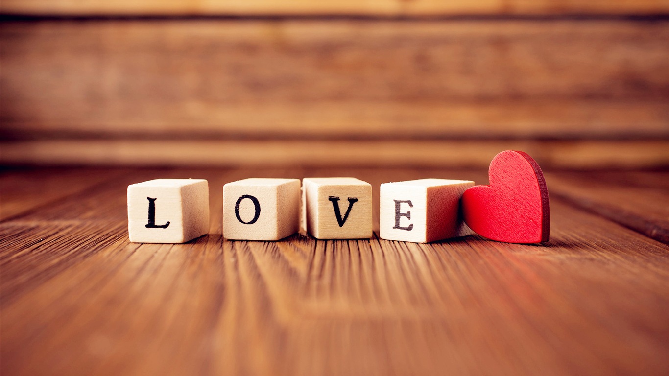 The theme of love, creative heart-shaped HD wallpapers #2 - 1366x768
