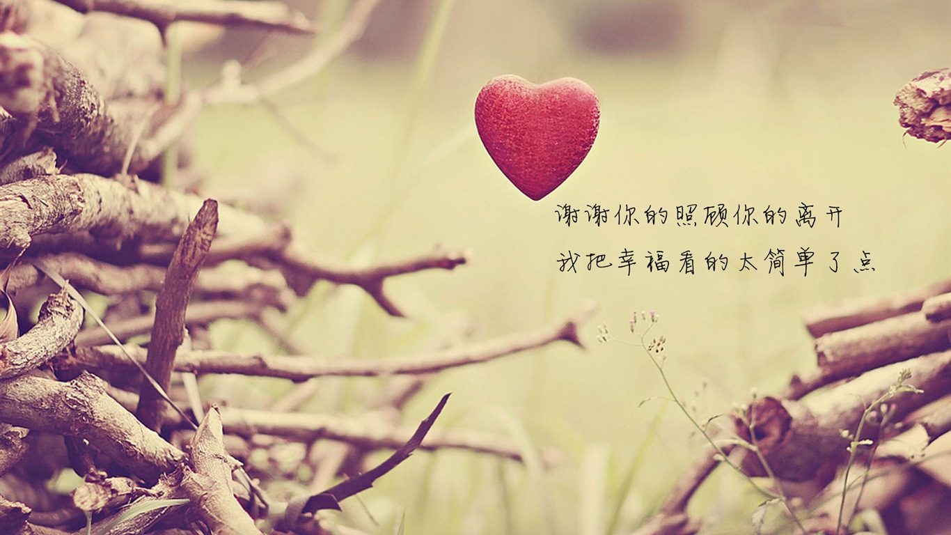 The theme of love, creative heart-shaped HD wallpapers #7 - 1366x768