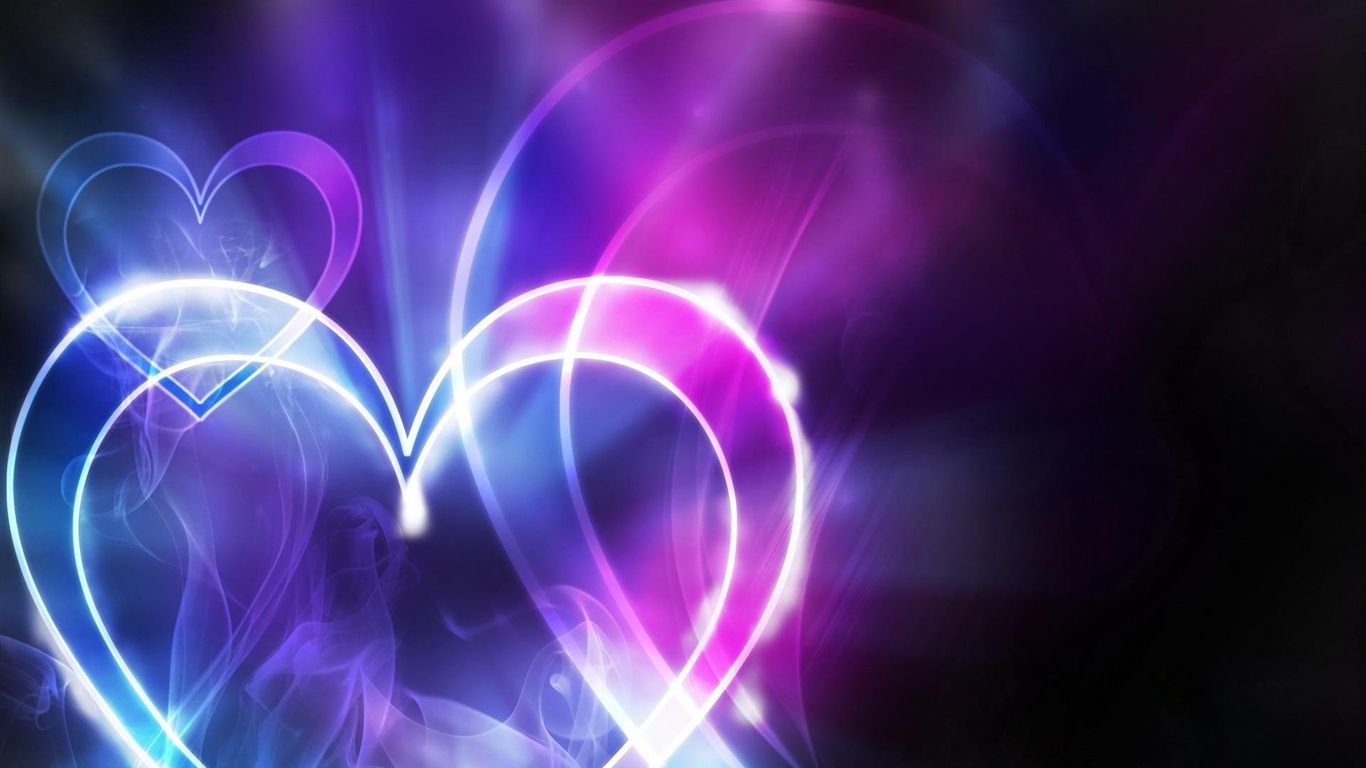 The theme of love, creative heart-shaped HD wallpapers #8 - 1366x768