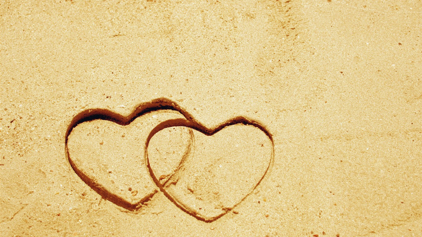 The theme of love, creative heart-shaped HD wallpapers #15 - 1366x768