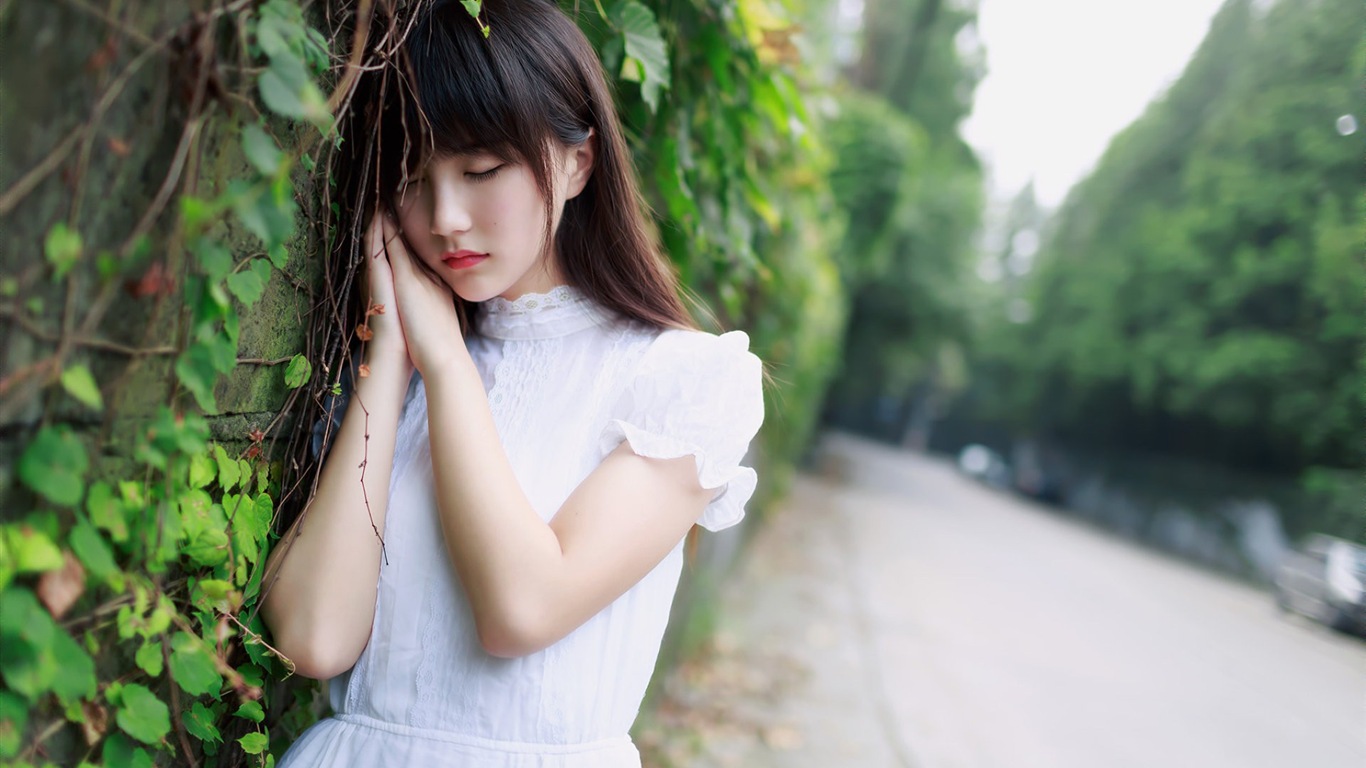 清純養眼的東方女孩 高清壁紙 #3 - 1366x768