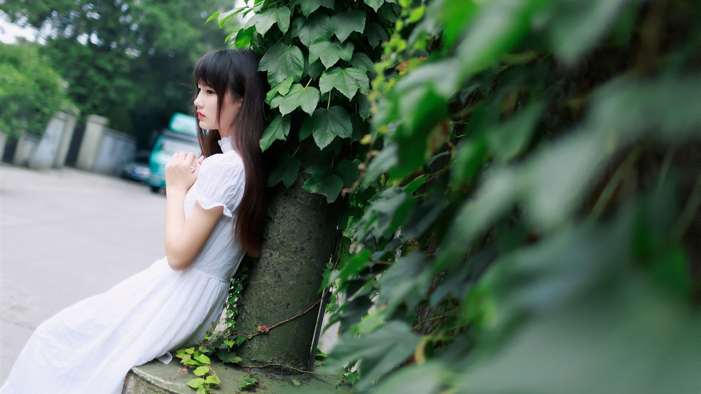 清純養眼的東方女孩 高清壁紙 #4 - 1366x768