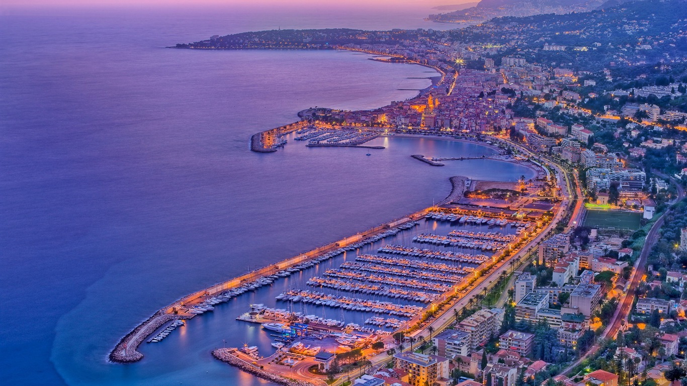 Coucher de soleil, ciel, mer, fonds d'écran HD de paysages naturels #20 - 1366x768