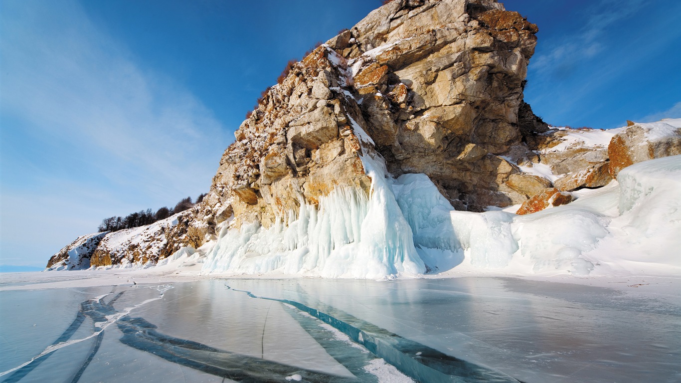 Lago Baikal en Rusia, fondos de pantalla paisaje HD #3 - 1366x768