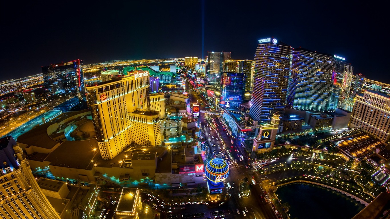 Beautiful night in Las Vegas HD wallpapers #13 - 1366x768