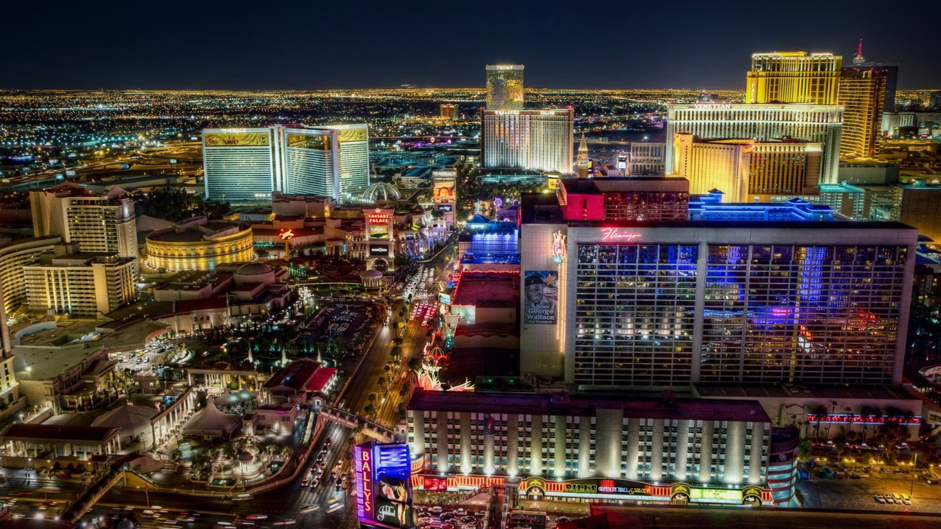 Beautiful night in Las Vegas HD wallpapers #17 - 1366x768