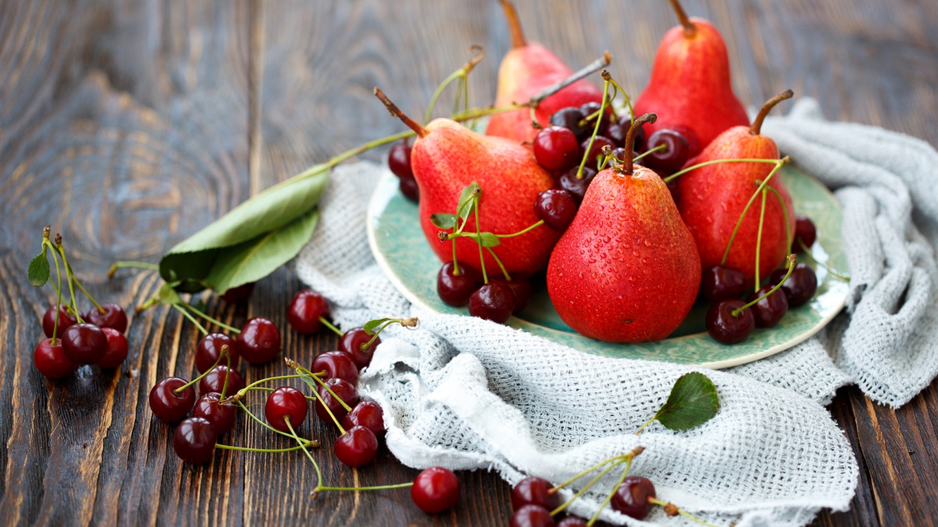 Suculenta fruta, peras fondos de pantalla de alta definición en primer plano #9 - 1366x768