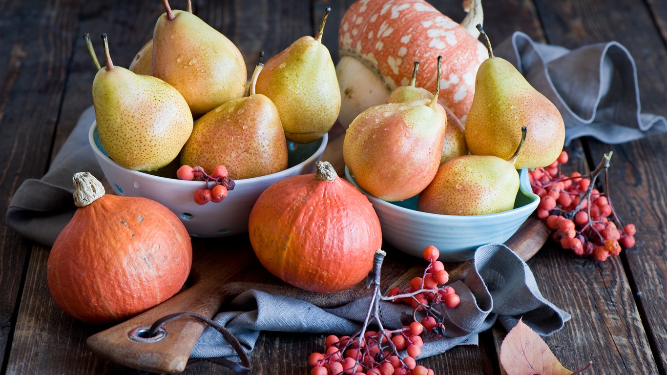 Suculenta fruta, peras fondos de pantalla de alta definición en primer plano #18 - 1366x768