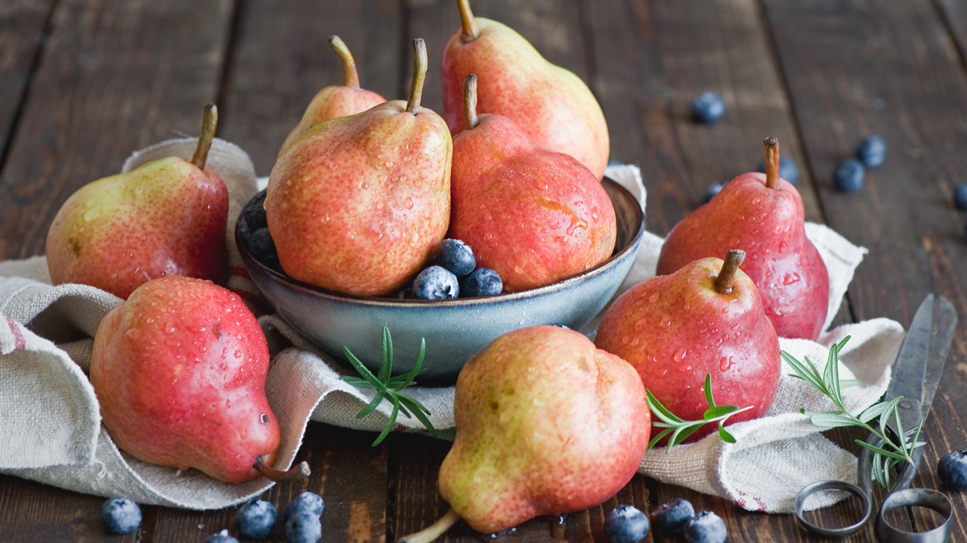 Suculenta fruta, peras fondos de pantalla de alta definición en primer plano #23 - 1366x768