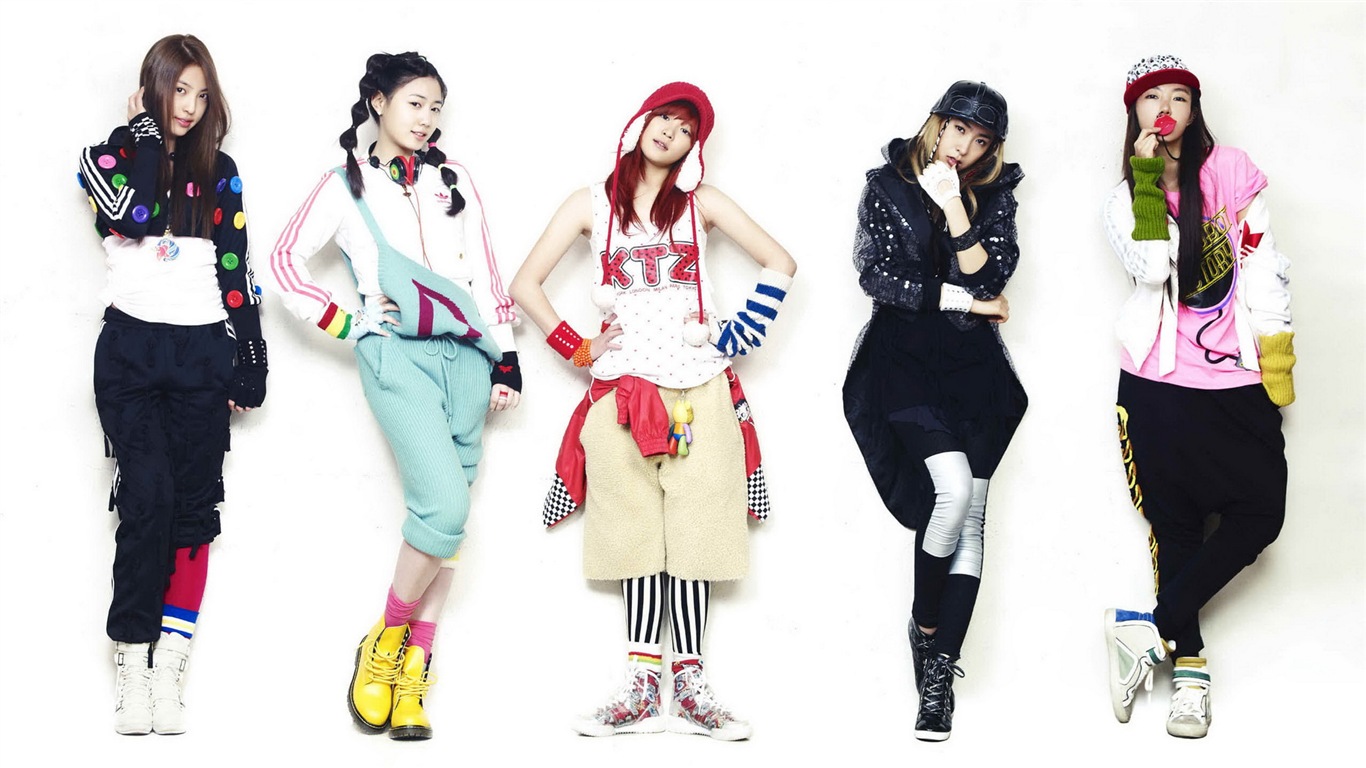 5Dolls Korean girls combination HD wallpapers #11 - 1366x768