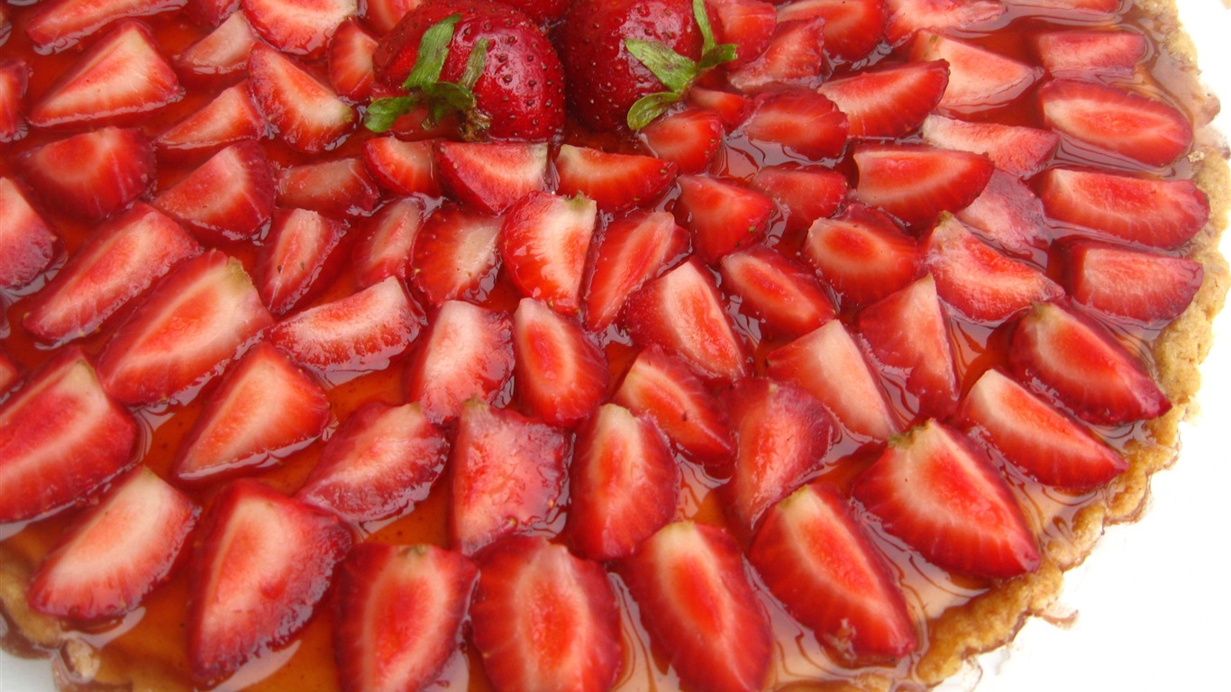美味可口的草莓蛋糕 高清壁纸16 - 1366x768