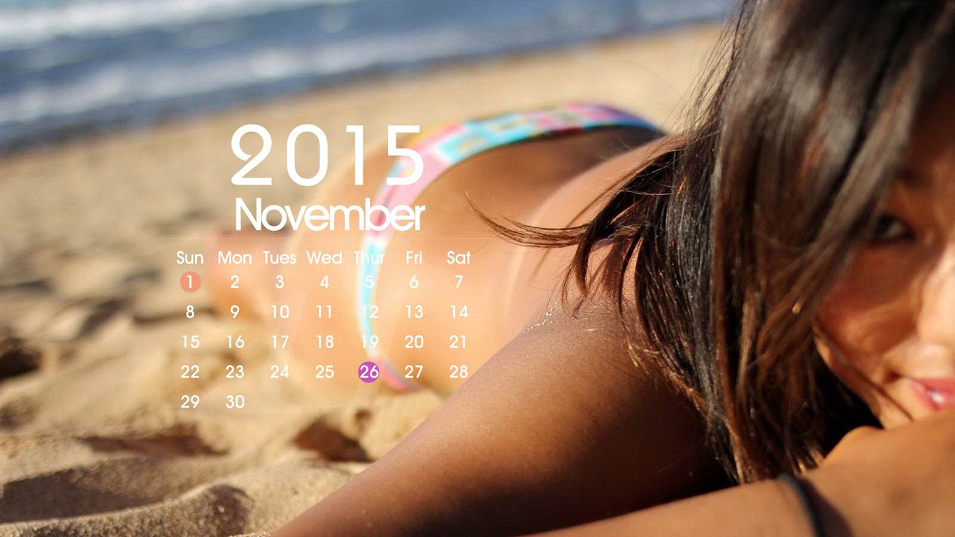 Kalendář 2015 HD tapety na plochu #14 - 1366x768