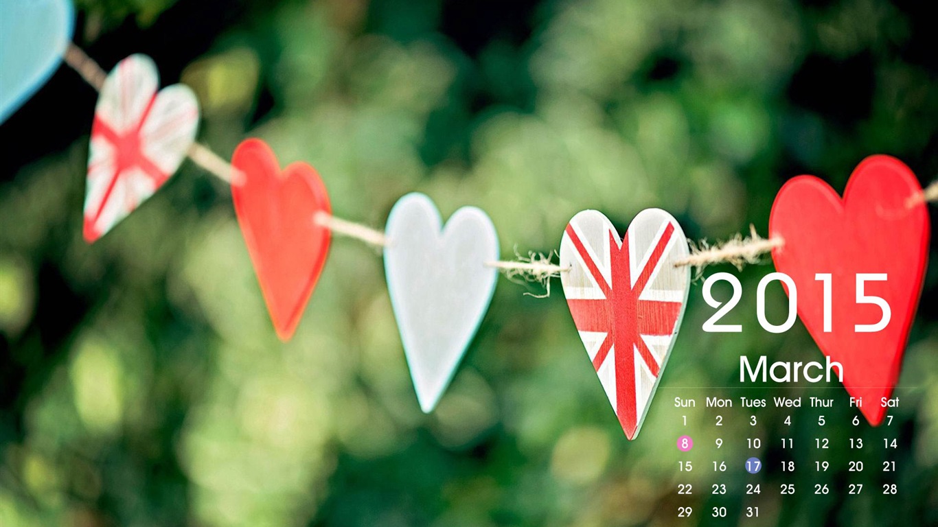 Kalender 2015 HD Wallpaper #21 - 1366x768