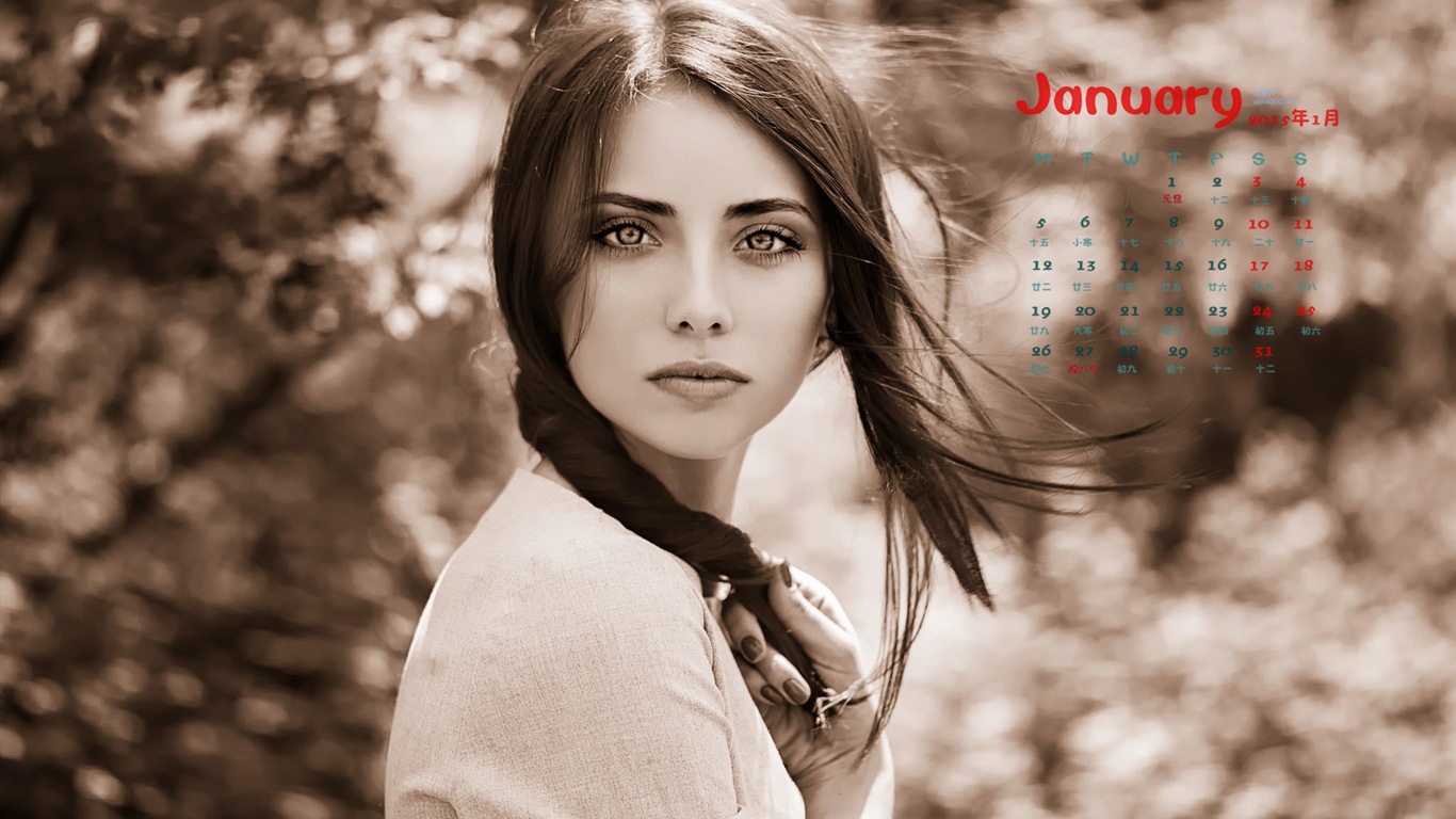 January 2015 calendar wallpaper (1) #4 - 1366x768