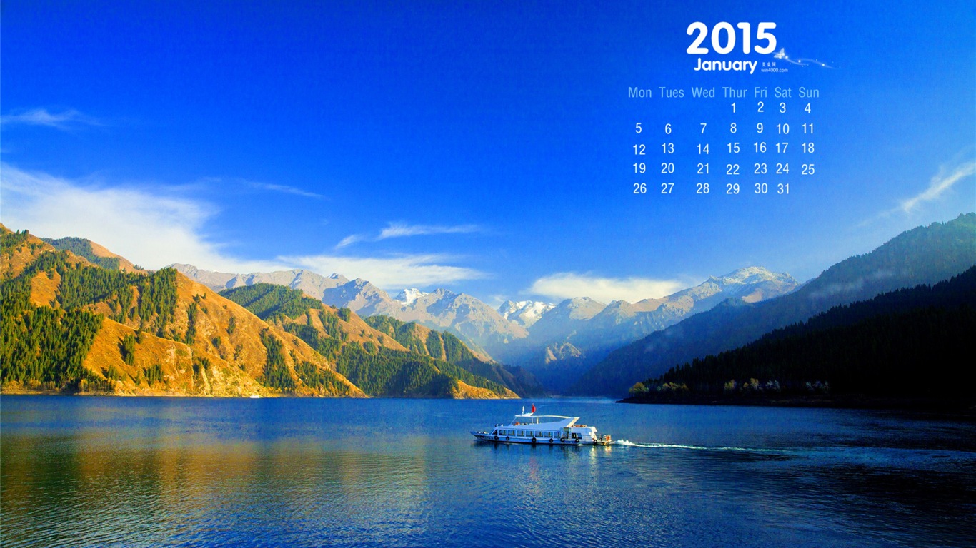Janvier 2015 calendar fond d'écran (1) #17 - 1366x768