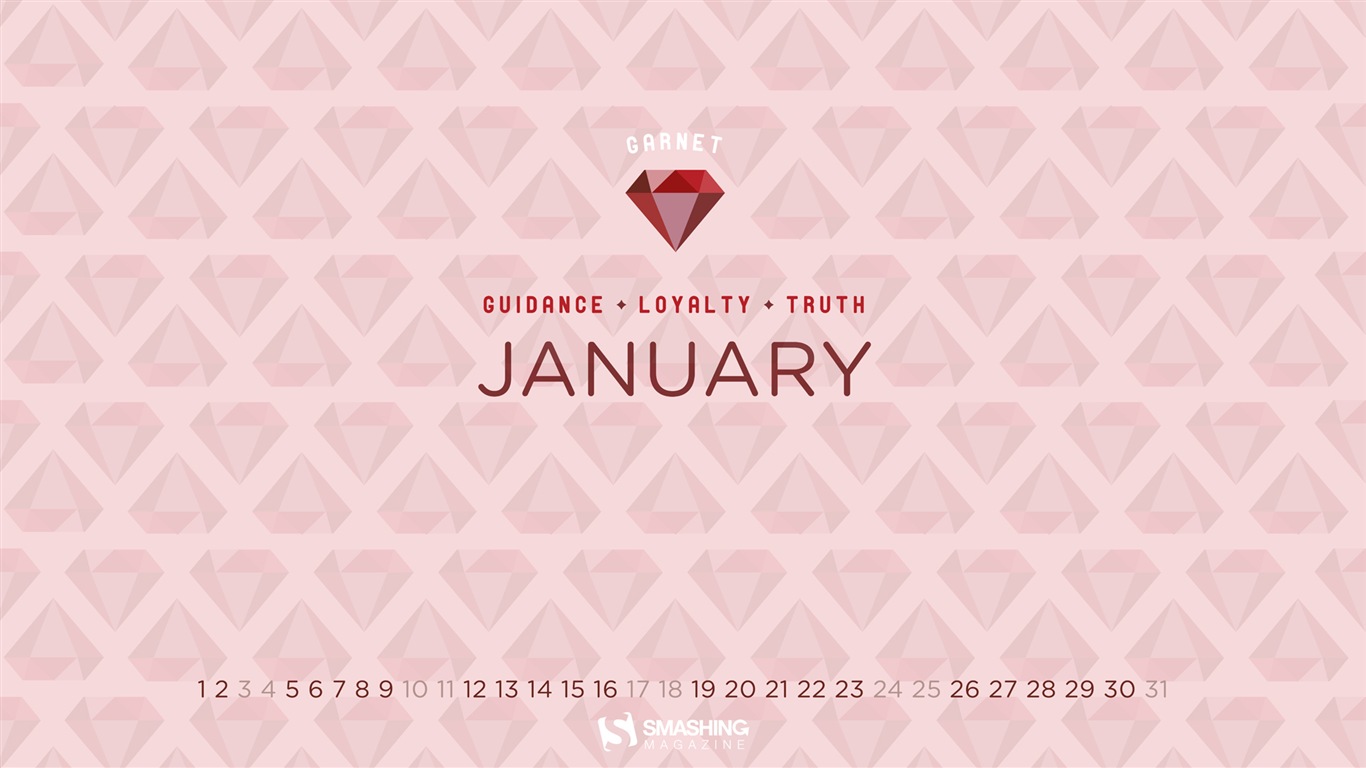 Janvier 2015 calendar fond d'écran (2) #8 - 1366x768