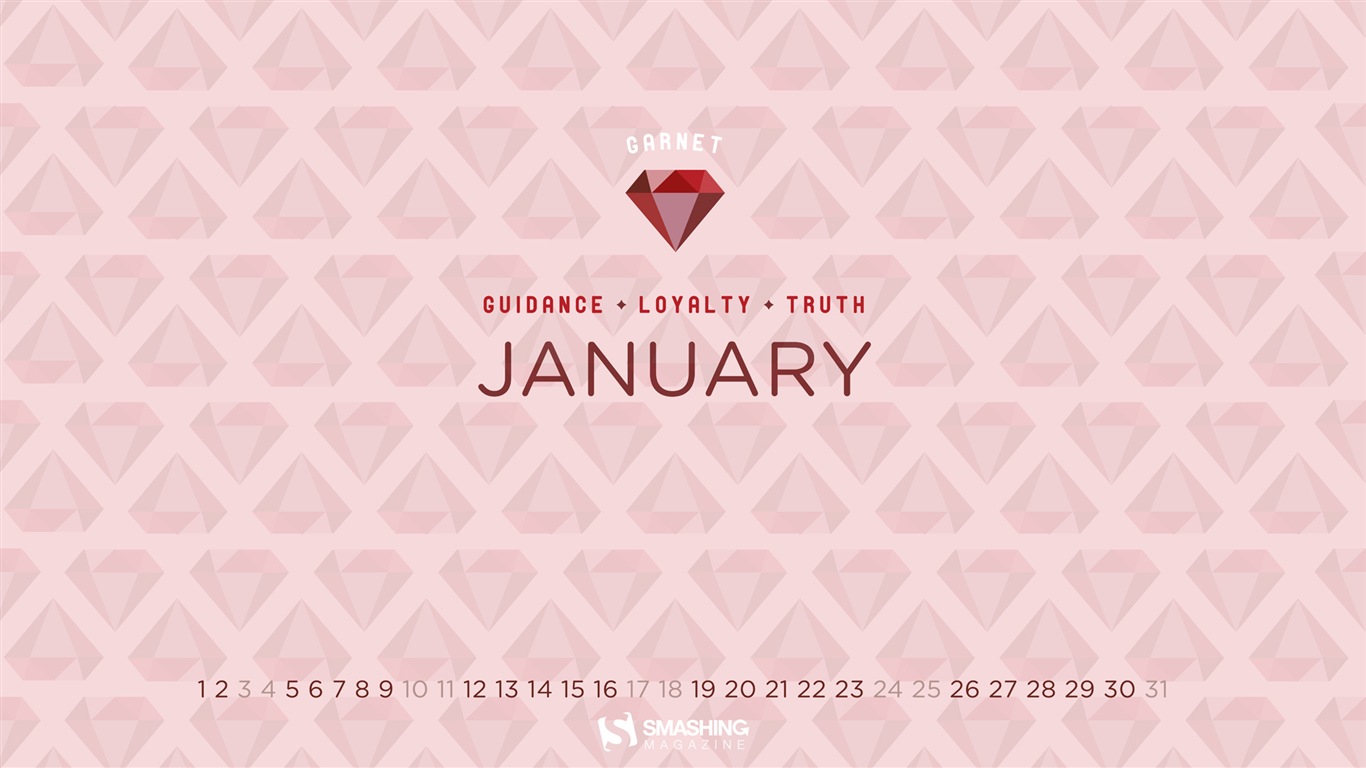 Januar 2015 Kalender Wallpaper (2) #8 - 1366x768