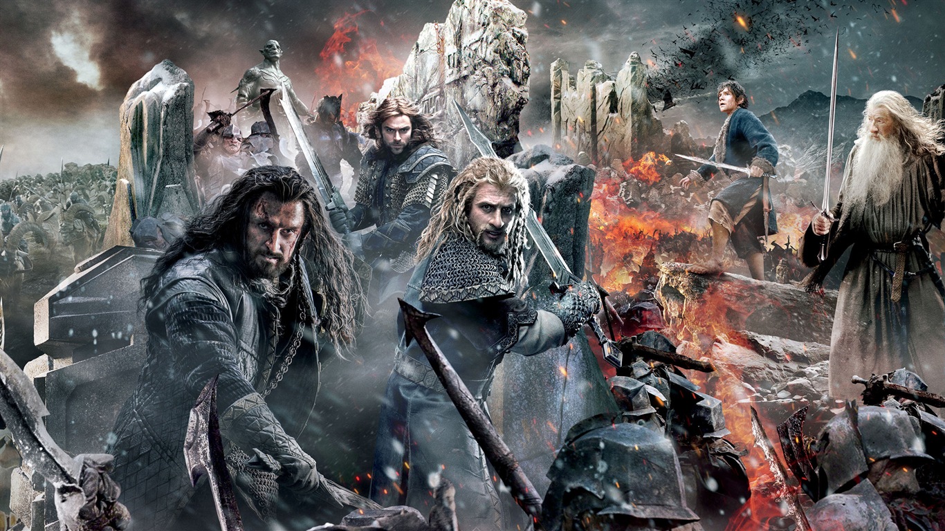 The Hobbit: The Battle of the Five Armies 霍比特人3：五軍之戰高清壁紙 #1 - 1366x768