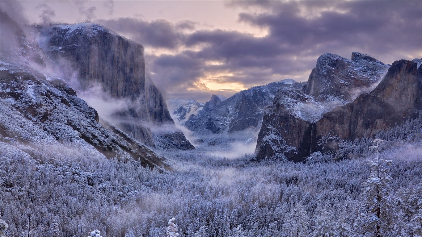 La nieve del invierno fondos de pantalla HD hermoso paisaje #3 - 1366x768