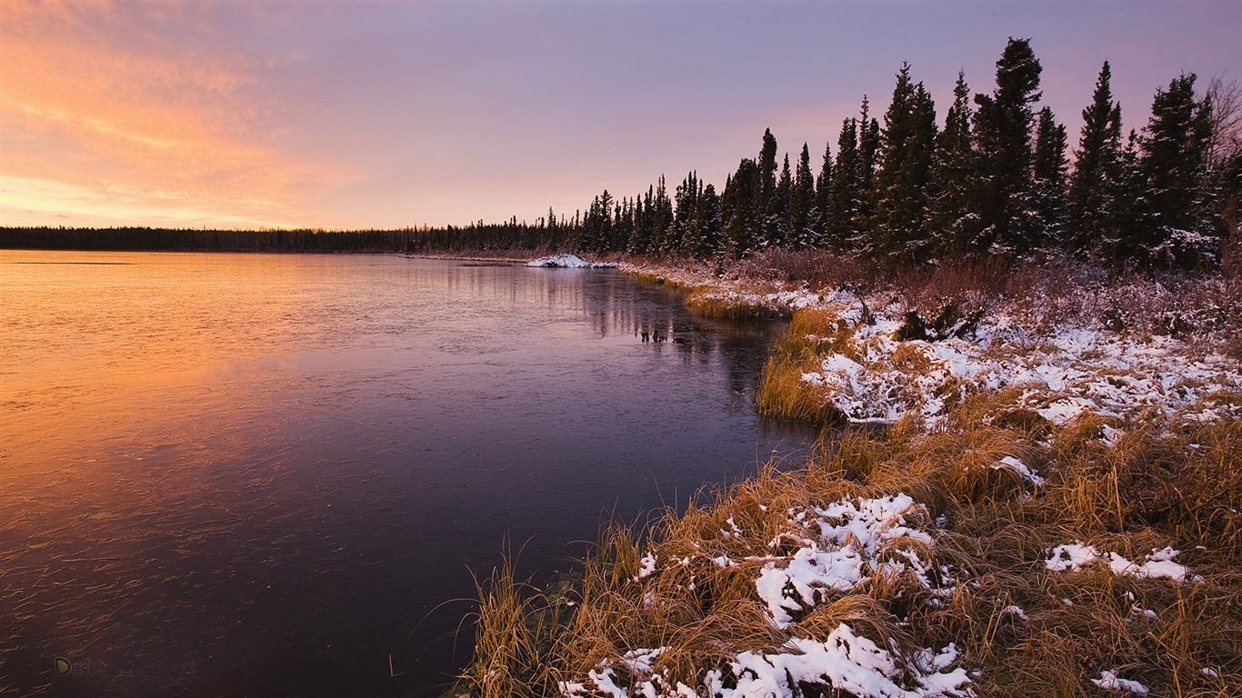 Neige d'hiver fonds d'écran HD magnifique de paysages #7 - 1366x768