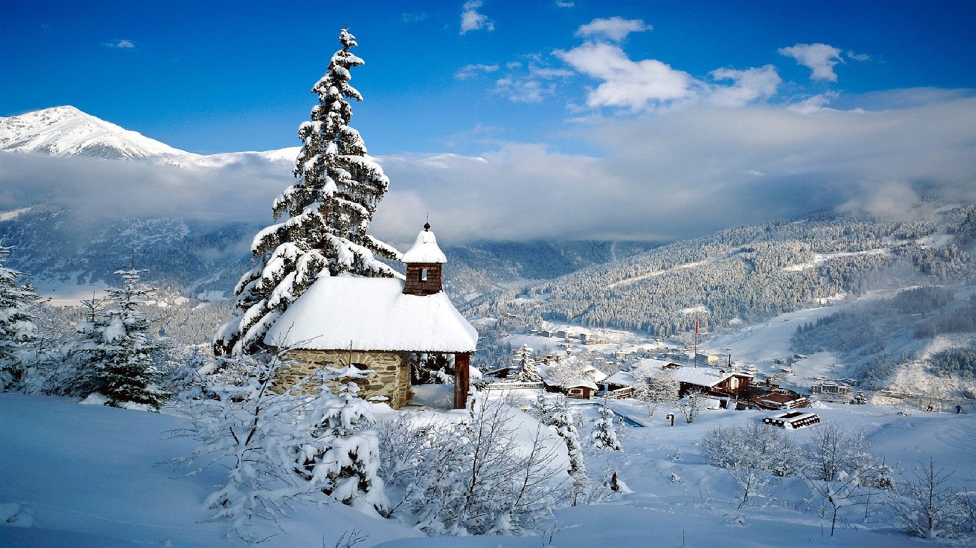 Winter snow beautiful scenery HD wallpapers #20 - 1366x768