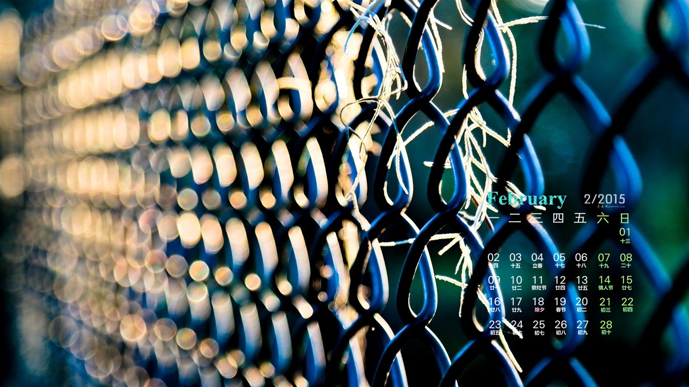 February 2015 Calendar wallpaper (1) #6 - 1366x768