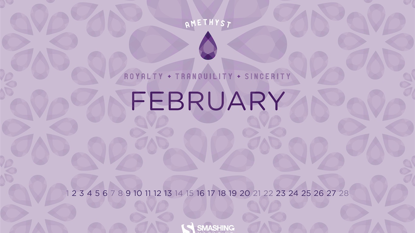 Februar 2015 Kalender Wallpaper (2) #2 - 1366x768