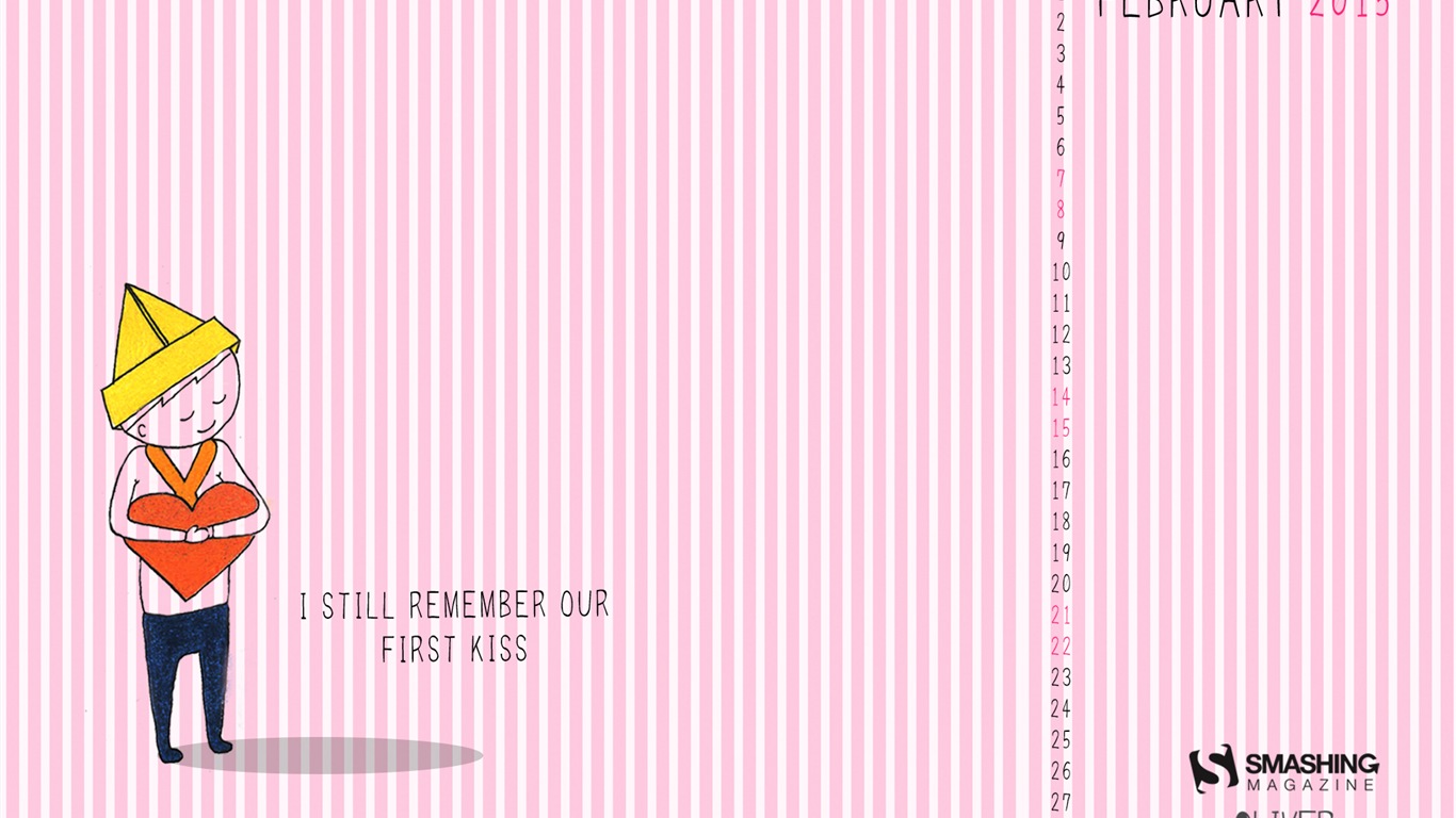 2015年2月 月曆壁紙(二) #8 - 1366x768