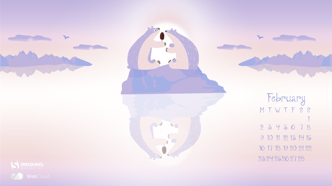 2015年2月 月曆壁紙(二) #12 - 1366x768