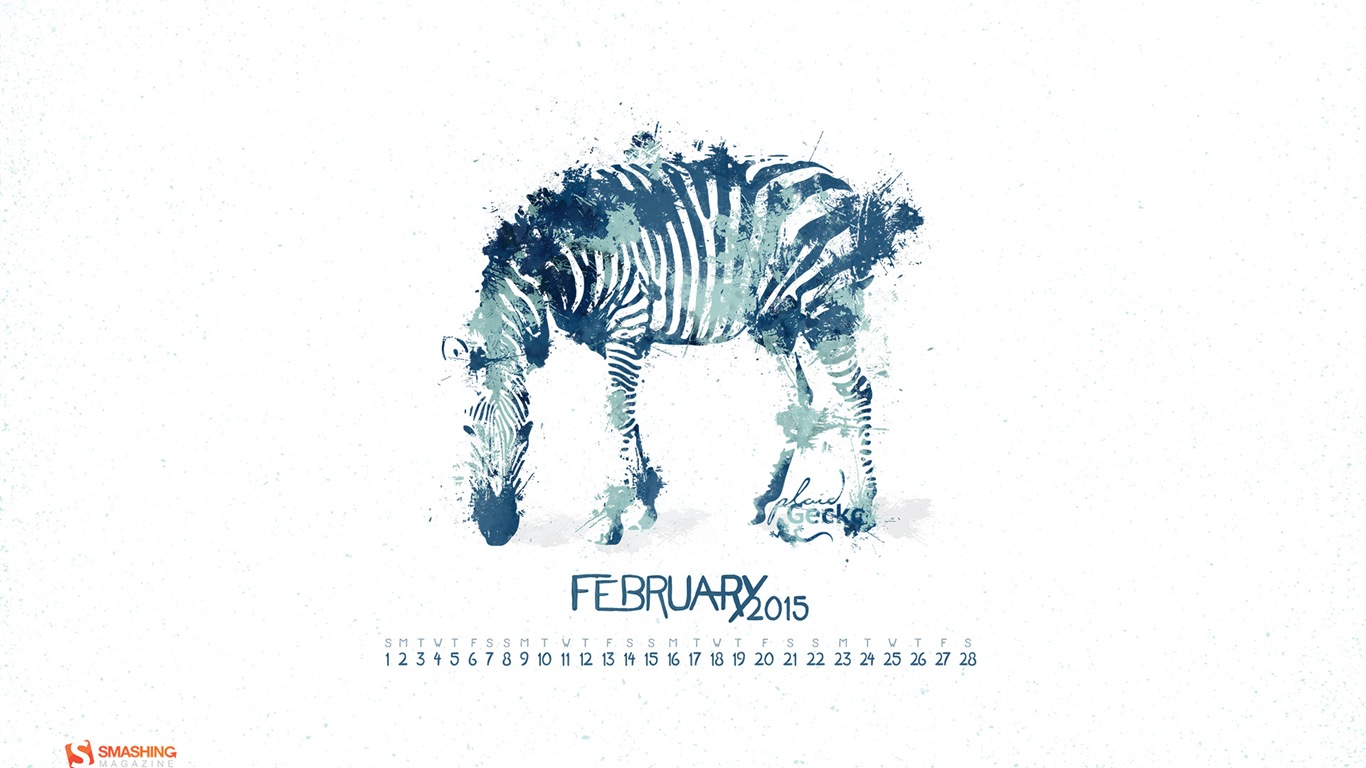 Februar 2015 Kalender Wallpaper (2) #14 - 1366x768