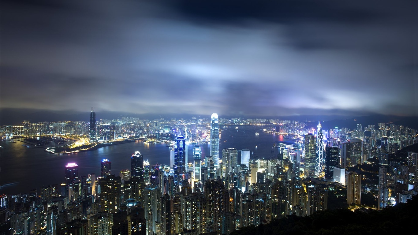 美麗的香港 城市景觀 高清壁紙 #16 - 1366x768