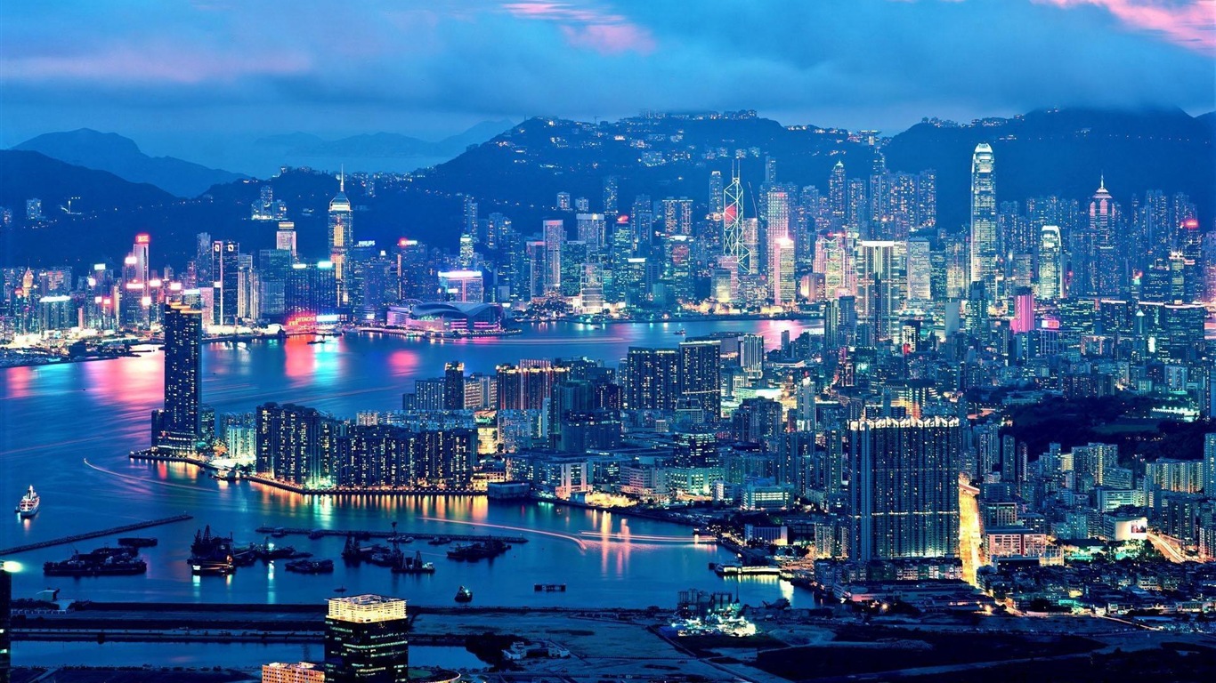 美丽的香港 城市景观 高清壁纸17 - 1366x768