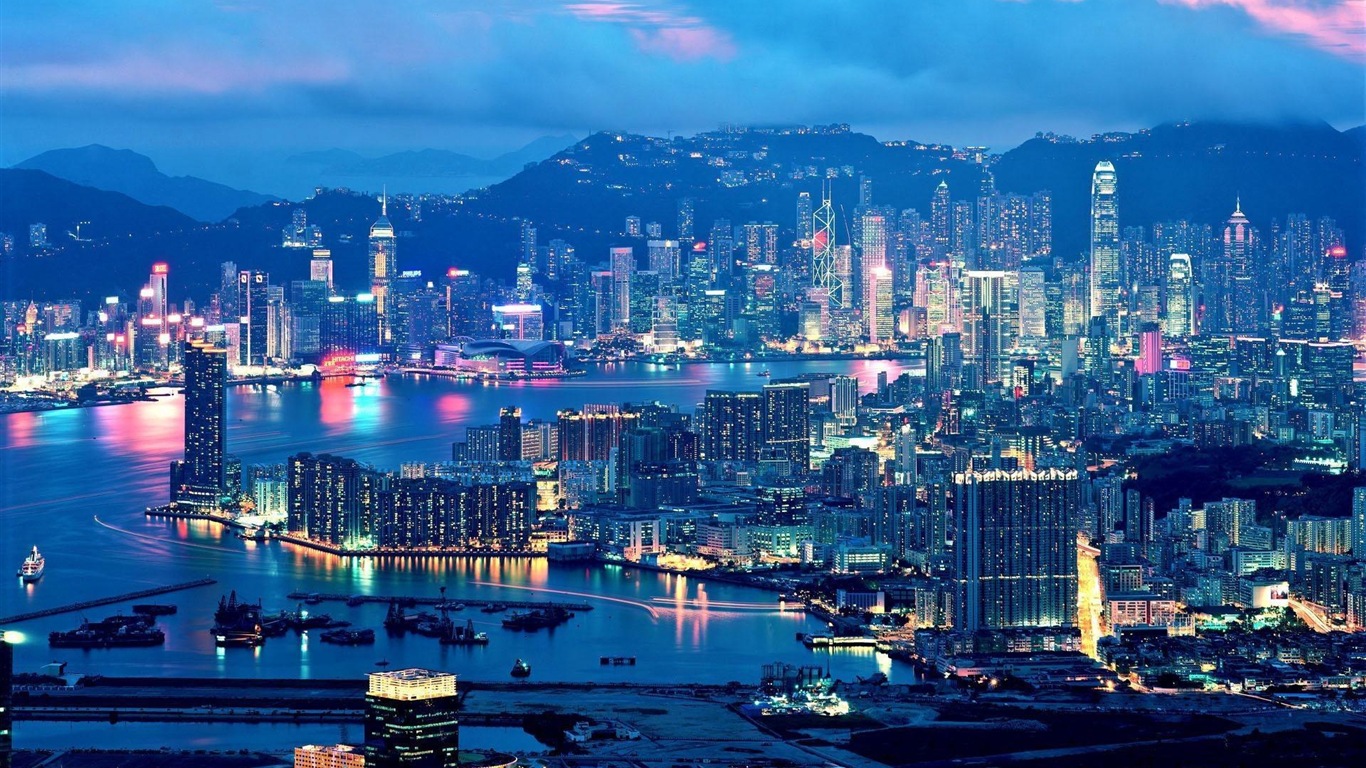 美麗的香港 城市景觀 高清壁紙 #17 - 1366x768