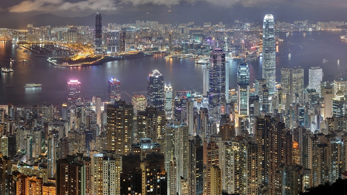 美麗的香港 城市景觀 高清壁紙 #18 - 1366x768
