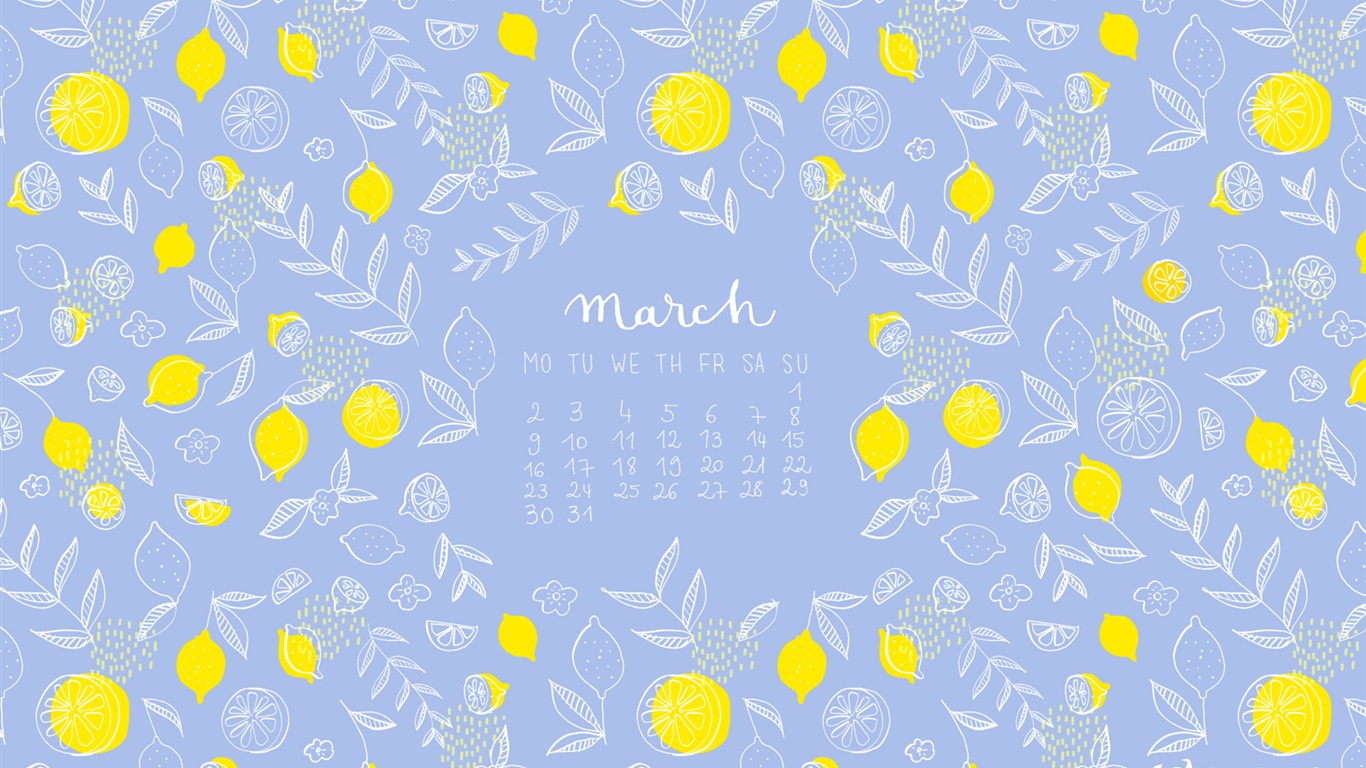 March 2015 Calendar wallpaper (2) #9 - 1366x768