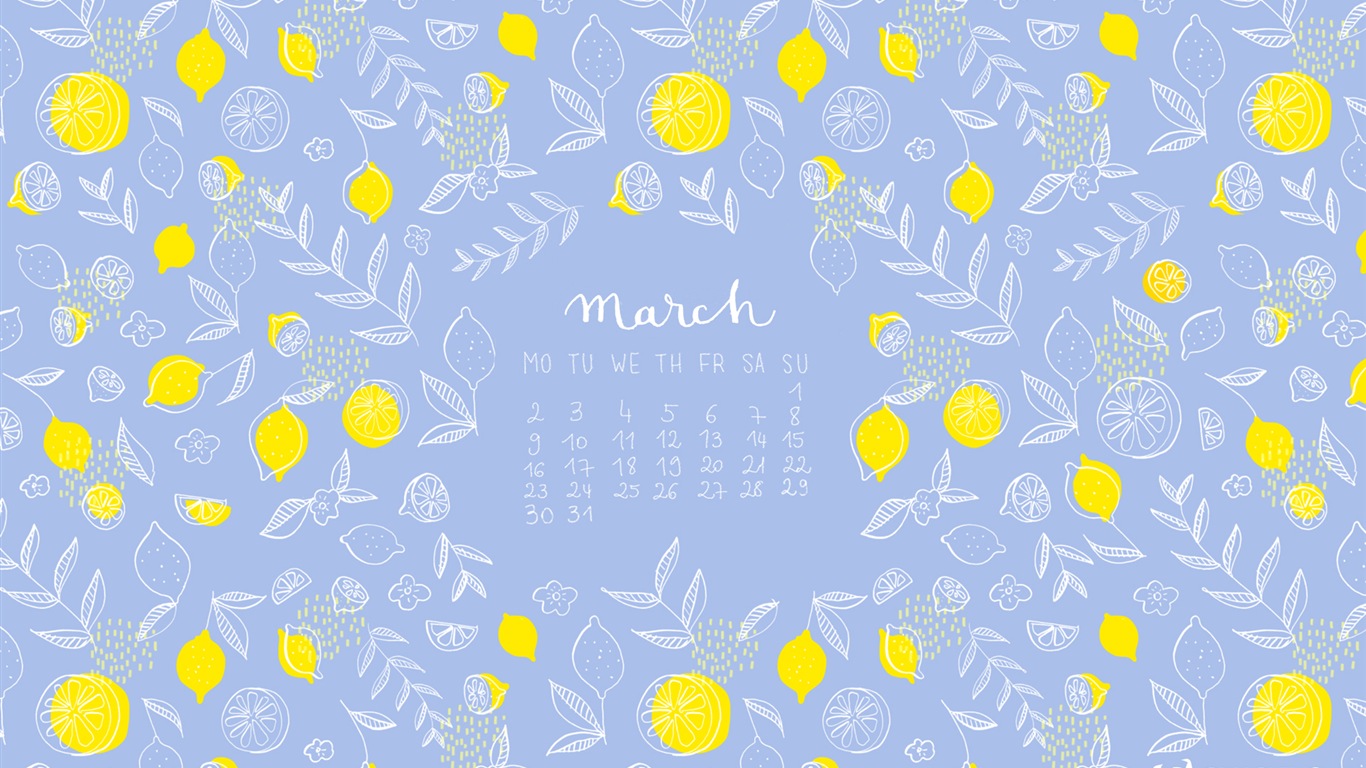 2015年3月 月曆壁紙(二) #9 - 1366x768