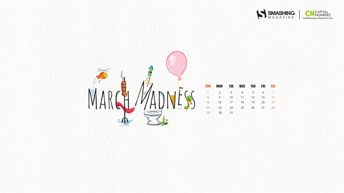 March 2015 Calendar wallpaper (2) #13 - 1366x768