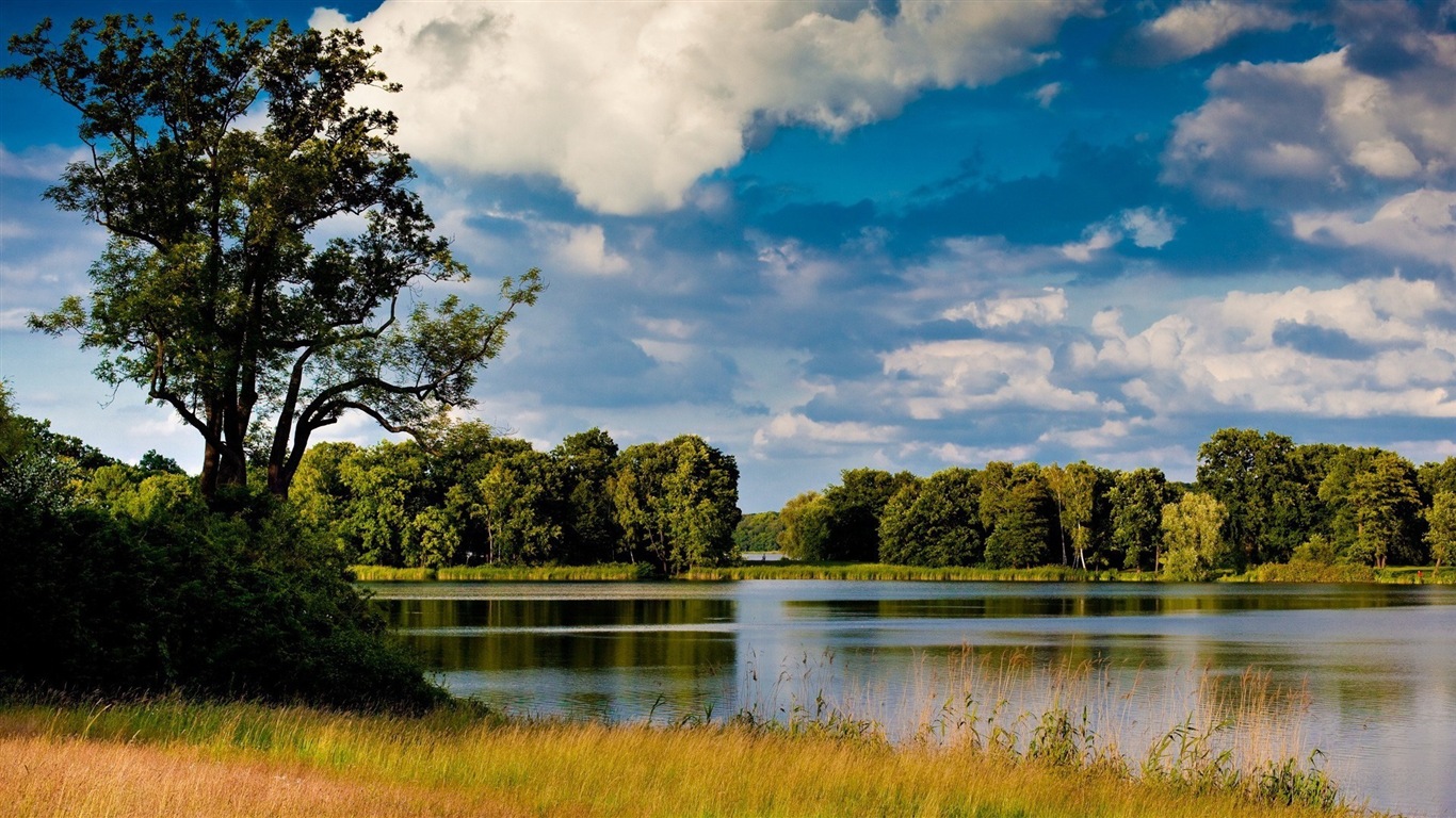 Belle couleur, décor naturel de fonds d'écran HD #12 - 1366x768