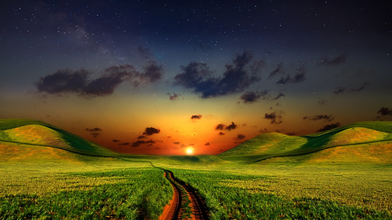 Krásné barvy, přírodní scenérie HD tapety na plochu #15 - 1366x768