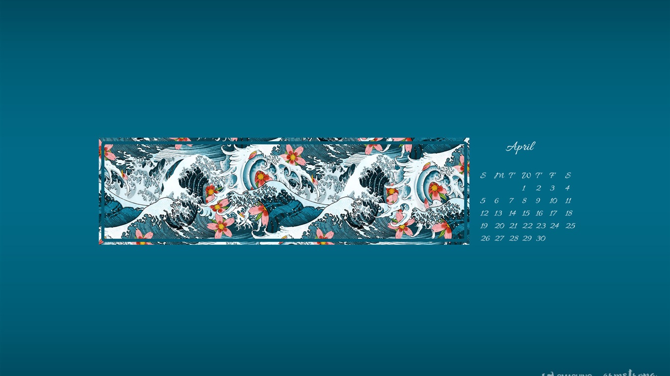 2015年4月 月曆壁紙(一) #4 - 1366x768