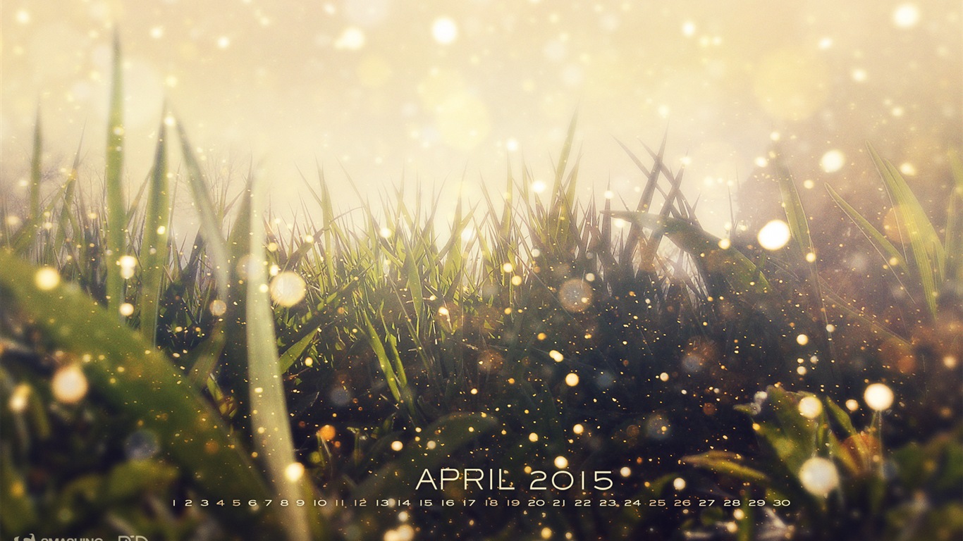 April 2015 Kalender Wallpaper (1) #12 - 1366x768