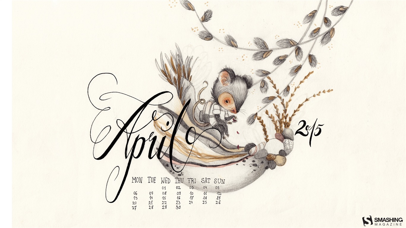 2015年4月 月历壁纸(一)15 - 1366x768