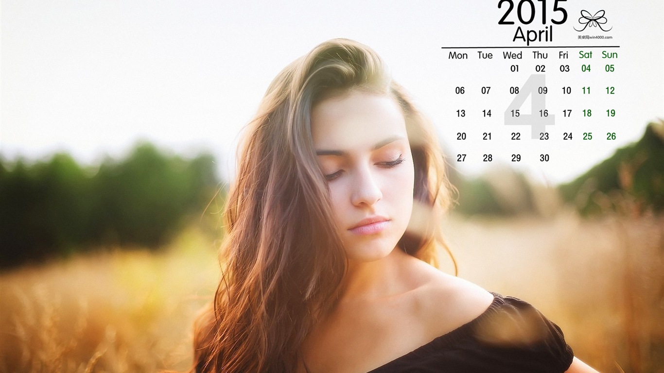 April 2015 calendar wallpaper (2) #8 - 1366x768