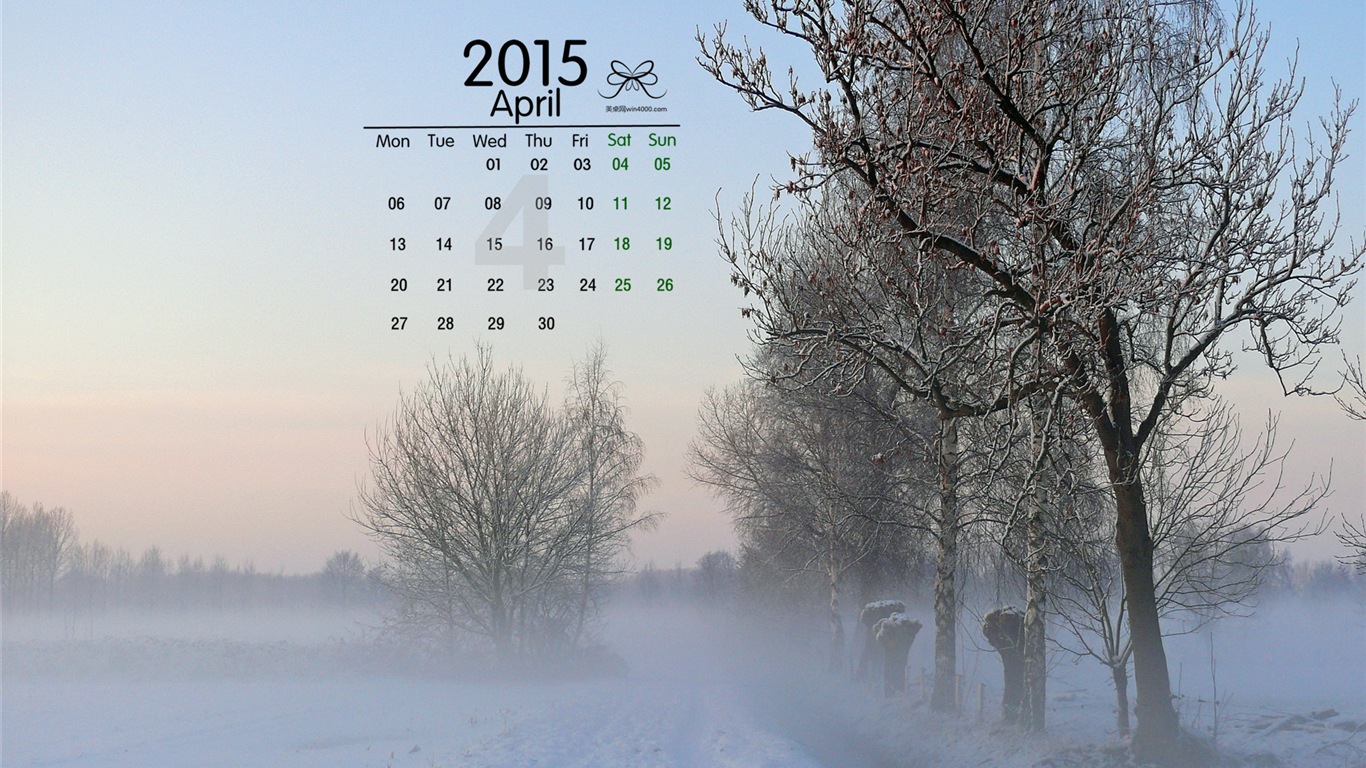 Dubna 2015 kalendář tapety (2) #10 - 1366x768