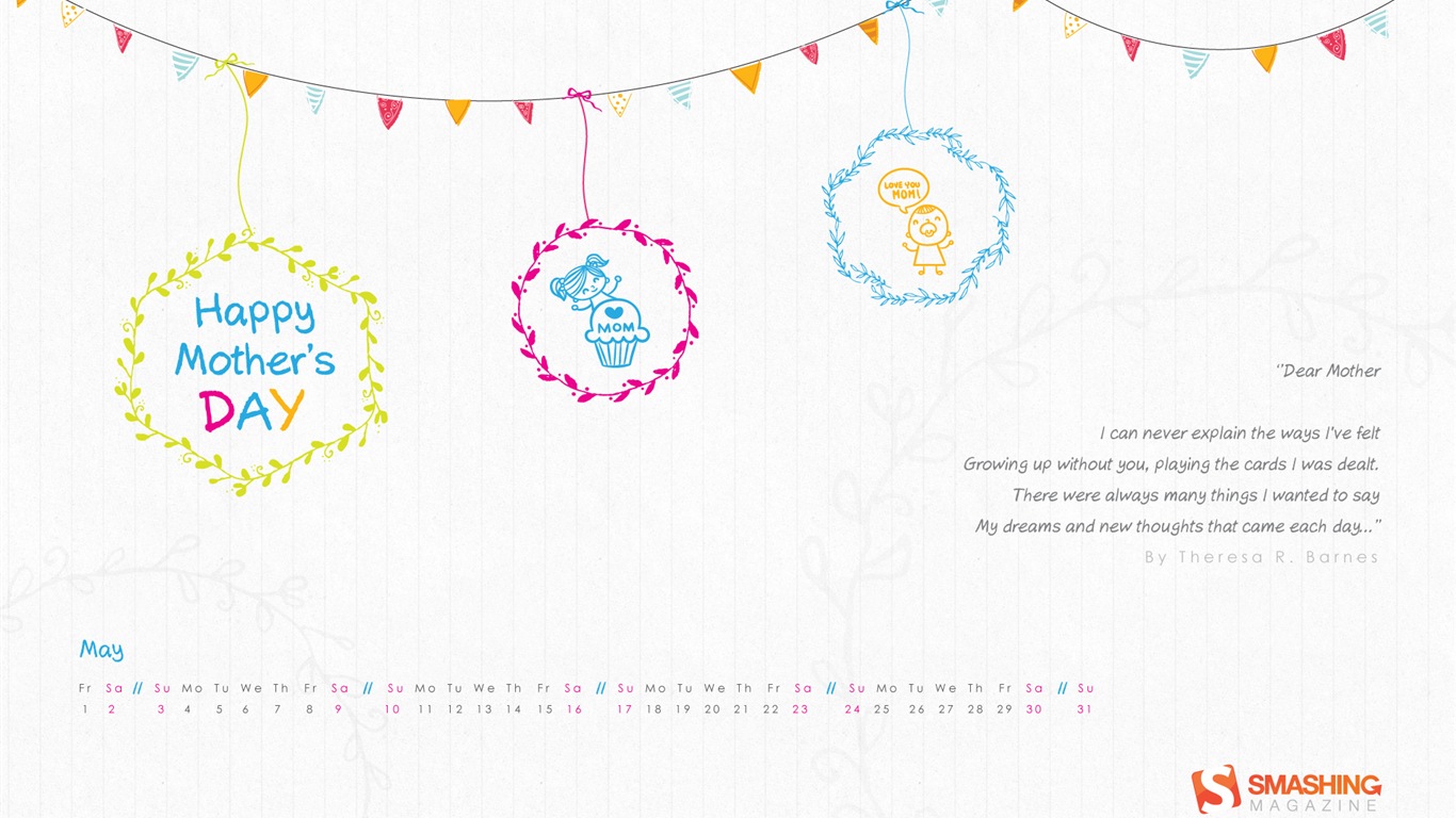 May 2015 calendar wallpaper (2) #8 - 1366x768