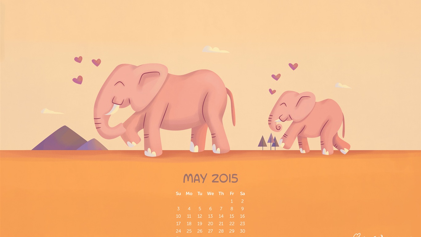 05. 2015 kalendář tapety (2) #20 - 1366x768